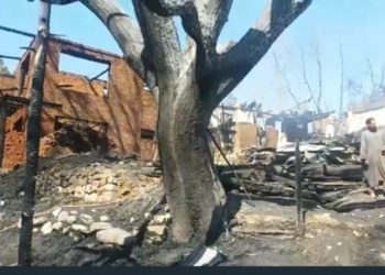 شمالی کشمیر کے ہندوارہ میں آتشزدگی، چار رہائشی مکان اور ایک گاؤ خانہ خاکستر