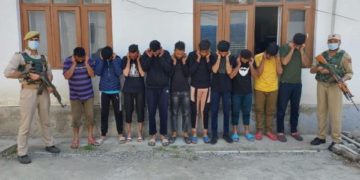 سرینگر:یاسین ملک کے گھر کے باہر ملک مخالف نعرہ بازی کرنے والے۰۱ملزمان گرفتار:پولیس