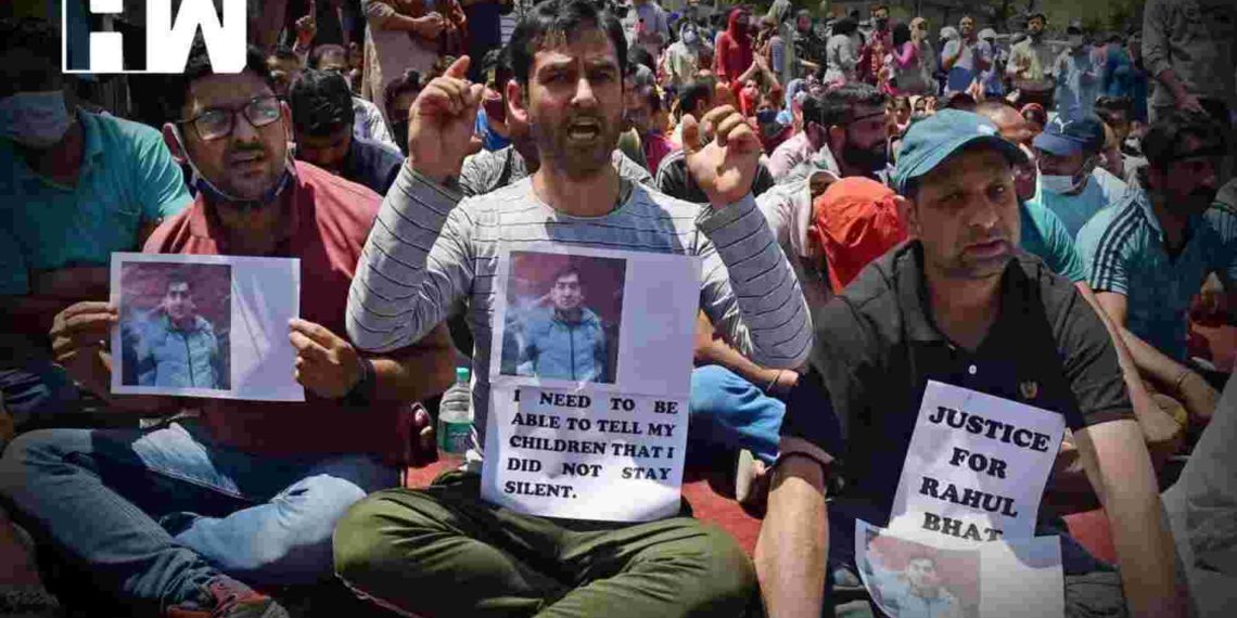 بارہمولہ اور گاندربل میں کشمیری پنڈت ملازمین کا احتجاج جاری