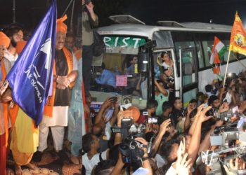 امر ناتھ یاترا:منوج سنہا نے پہلے جھتے کو جموں بیس کیمپ سے پوتر گھپا کی طرف روانہ کیا