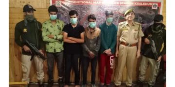 ضلع سرینگر کے ۵نوجوانوں کو جنگجو صفوں میں شامل ہونے سے روکا گیا :پولیس