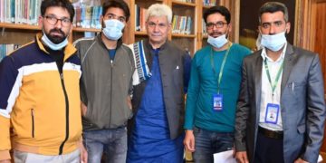 جے کے یوتھ ویلفیئر فورم کی ایل جی سے ملاقات