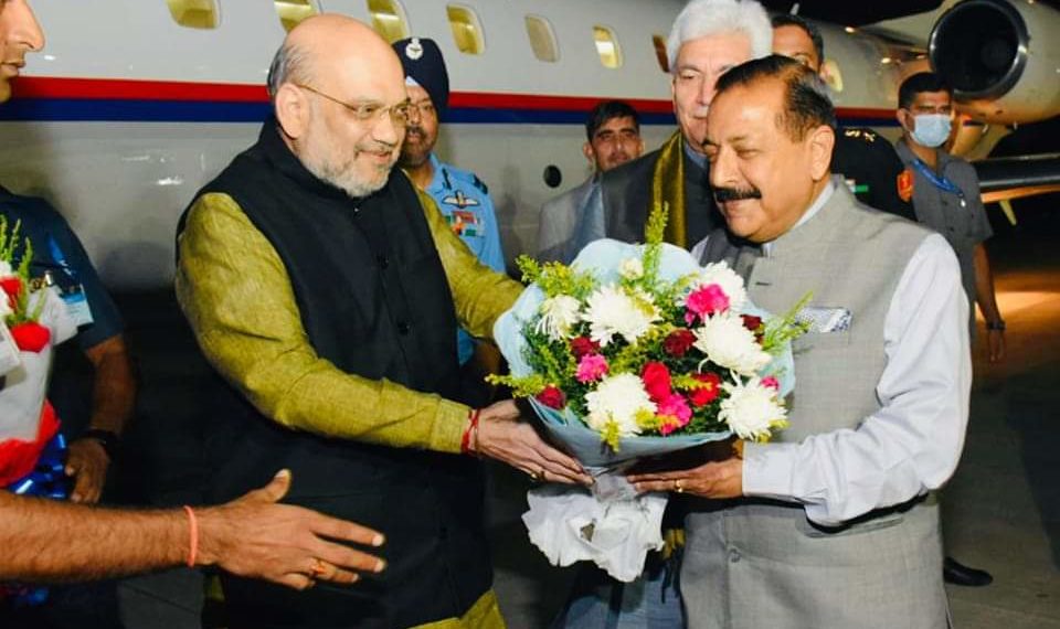 امیت شاہ جموں پہنچ گئے