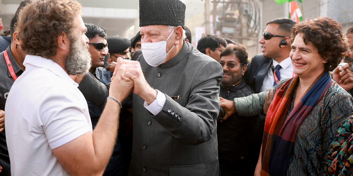 ’بھارت جوڑو ‘یاترا میں فاروق اور دولت کی شرکت
