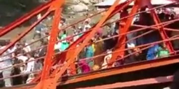 ادھم پور کے بینی سنگم میں فٹ برج گرنے سے 6 افراد زخمی