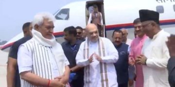 مرکزی وزیر داخلہ امیت شاہ دو روزہ جموں و کشمیر کے لئے جموں پہنچے 
