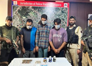 سرینگر میں تین دہشت گرد معاونین گرفتار :پولیس