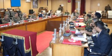 سکیورٹی کور گروپ کی میٹنگ:ڈی جی پی اور آرمی کور کمانڈر کاسیکورٹی منظر نامے کا جائزہ