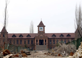سرینگر کے تاریخی امر سنگھ کالج میں سفیدے کے درخت کاٹنے پر لوگوں میں ناراضگی