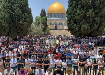 مسجدِ اقصیٰ میں نمازِ جمعۃ الوداع کی ادائیگی