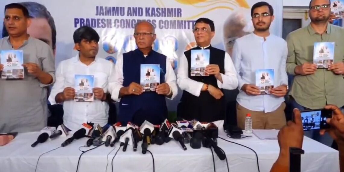 کانگریس کا منشور:ریاستی درجے کی بحالی پر توجہ مرکوز کی جائیگی