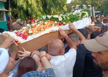 بی جے پی لیڈر اور نگروٹہ ایم ایل لے دیوندر رانا کی آخری رسومات ادا کی گئیں