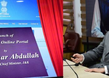 عمر کا معلومات تک رسائی کو آسان بنانے کےلئے آر ٹی آئی آن لائن پورٹل کا آغاز
