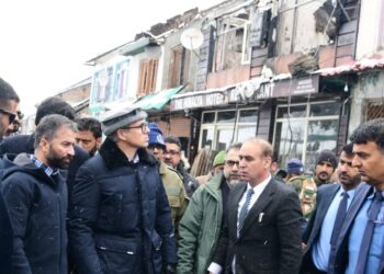 وزیر اعلی کا سونمرگ کا دورہ کیا، آگ سے ہونے والے نقصانات کا جائزہ