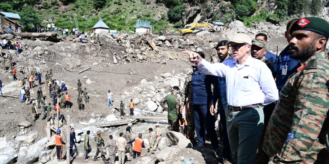 کشتواڑ میںبچائواور امدادی کارروائیاںجاری