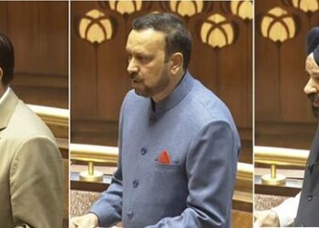 این سی کے تین نئے ارکانِ راجیہ سبھا نے حلف اٹھایا ایوانِ بالا میں نمائندگی بحال