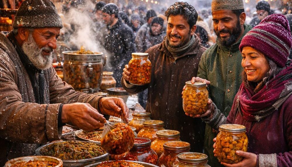 چلہ کلاں میں اچار کی مانگ میں غیر معمولی اضافہ‘مقامی لوگوں کے علاوہ سیاح بھی خریددار