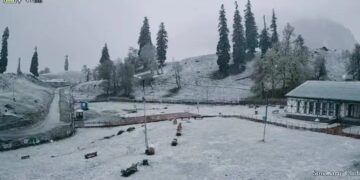 بالائی علاقوں میں تازہ  برفباری کے باعث مغل روڈ بند
