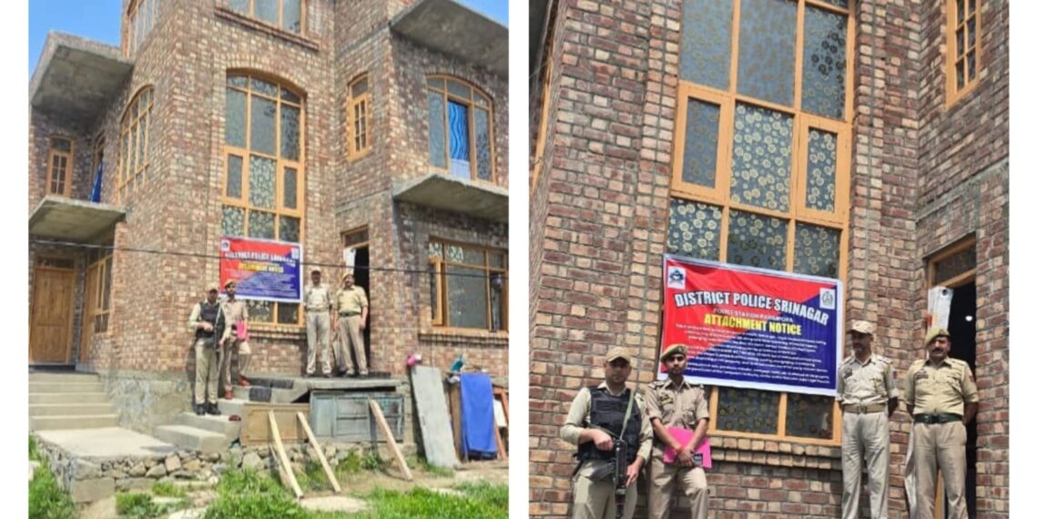 سری نگر میں منشیات فروش کی ڈیڑھ کروڑ روپے کی جائیداد ضبط