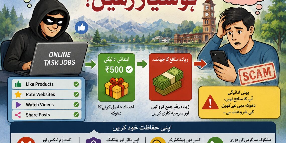 جموں و کشمیر پولیس کی آن لائن ٹاسک اسکیموں سے ہوشیار رہنے کی اپیل