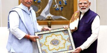 ایل جی منوج سنہا کی نئی دہلی میں وزیر اعظم مودی سے ملاقات