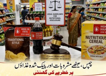 چپس، میٹھے مشروبات اور پیک شدہ غذاؤں پر سرخ انتباہی لیبل متعارف ہوگا