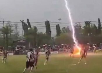 بجلی گرنے سے تھائی فٹبالر جاں بحق، 12 کھلاڑی زخمی