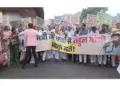 این ڈی اے اراکینِ پارلیمنٹ نے مارچ نکال کر اپوزیشن پر ایوان کی کارروائی میں رکاوٹ ڈالنے کا الزام لگایا 
