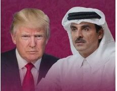 ٹرمپ اور امیر قطر کا خطے کی صورتحال اور پاک قطر عمان کی ثالثی پر تبادلہ خیال